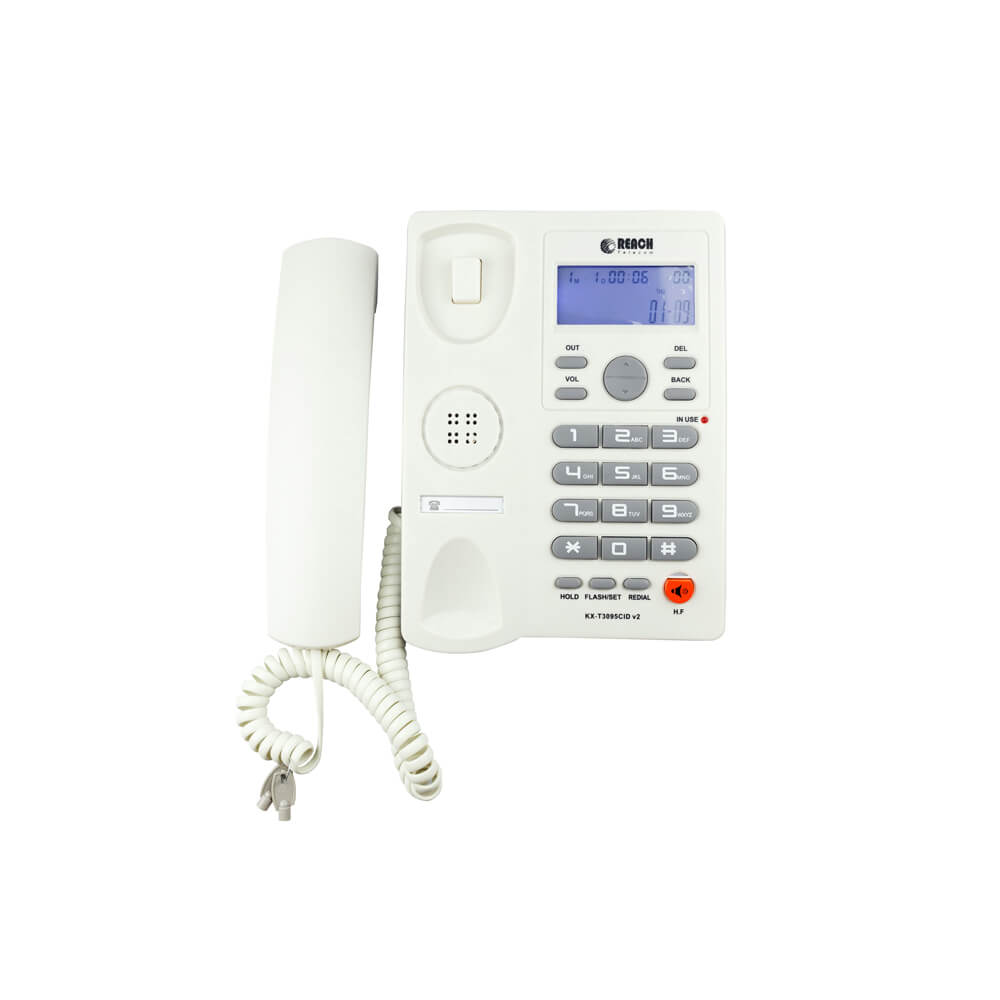 โทรศัพท์บ้านโชว์เบอร์โทรเข้า  REACH รุ่น  KX-T3095V2 LIGHT GREY_1